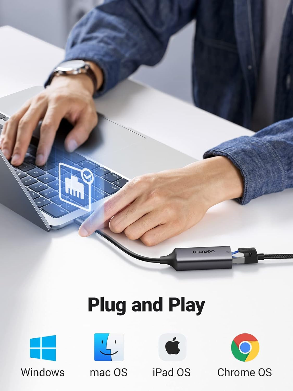 USB C to Ethernet Adapter, Gigabit Wired Network Adapter