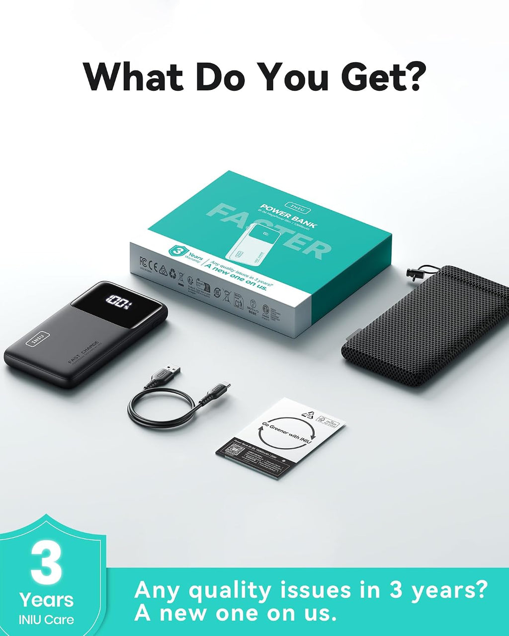 Power Bank, 10000Mah 22.5W PD3.0 QC4.0 Fast Charging Portable Charger