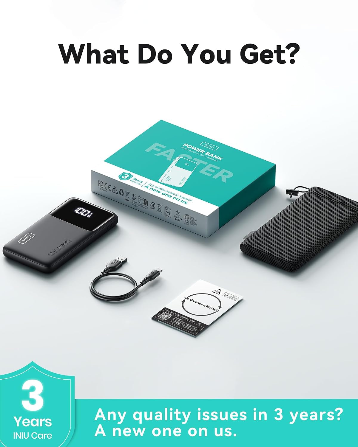 Power Bank, 10000Mah 22.5W PD3.0 QC4.0 Fast Charging Portable Charger