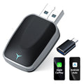 2-In-1 Wired to Wireless Carplay Adapter & Android Auto Wireless Adapter Plug & Play