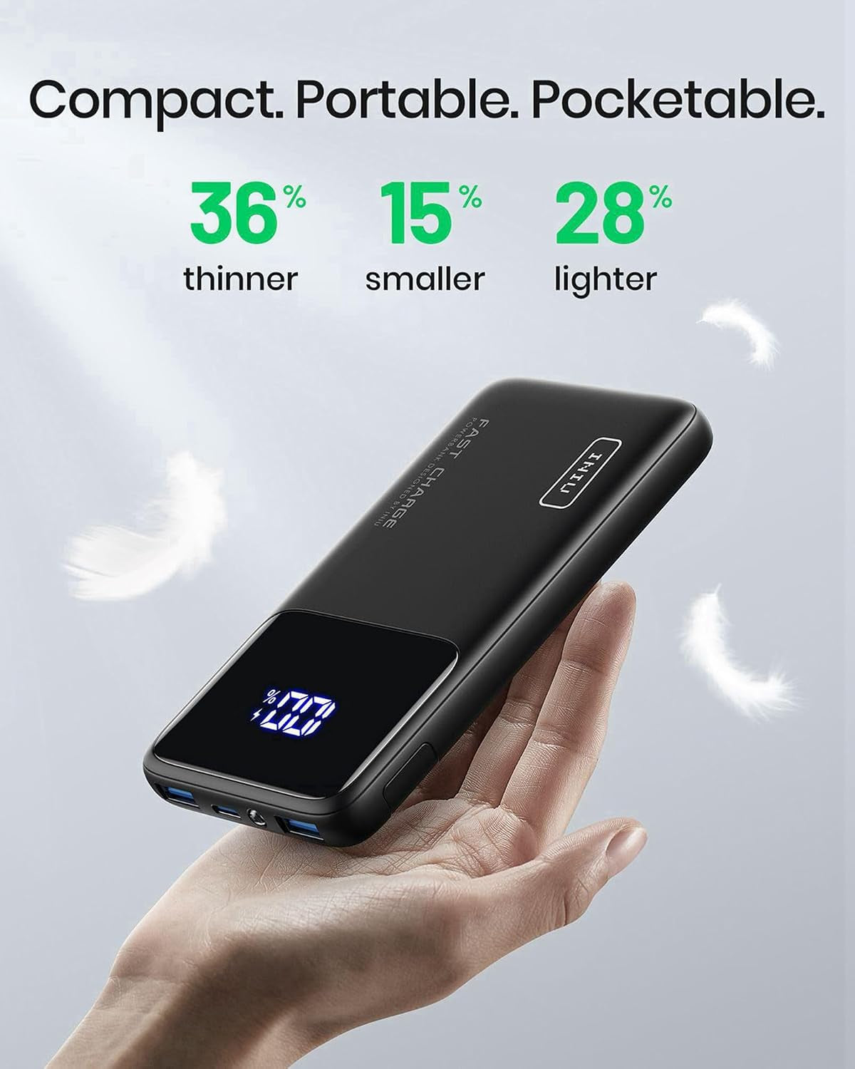 Power Bank, 10000Mah 22.5W PD3.0 QC4.0 Fast Charging Portable Charger