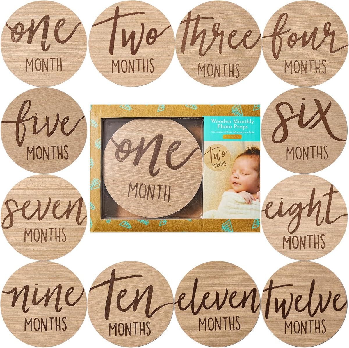 Baby Milestone Markers, Baby Age Milestone Keepsakes and Photo Props