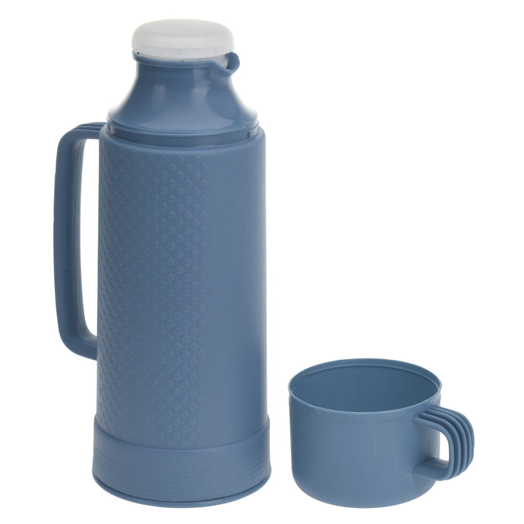 1L Flask Glass Vacuum Insulated Tea Coffee Hot Drinks Cup Lid Outdoor Travel