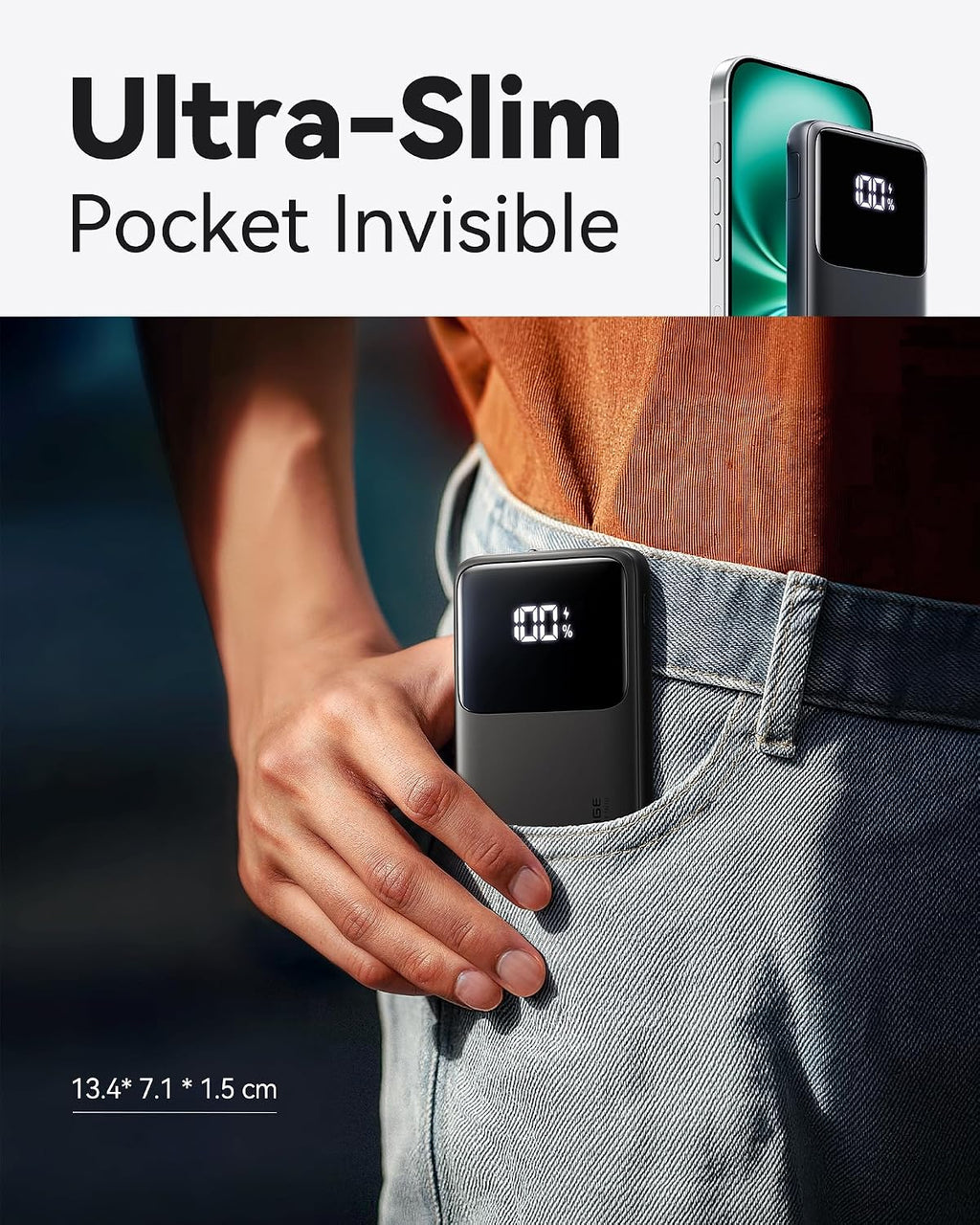 Power Bank, 10000Mah 22.5W PD3.0 QC4.0 Fast Charging Portable Charger