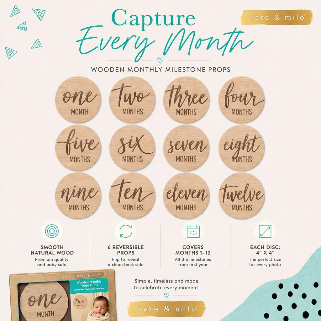 Baby Milestone Markers, Baby Age Milestone Keepsakes and Photo Props