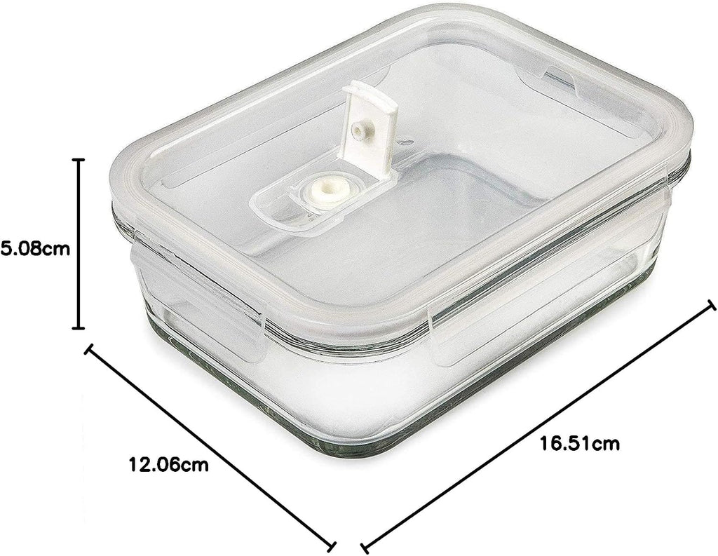 5 Pack 30Oz Glass Containers with Lids - 1 Compartment