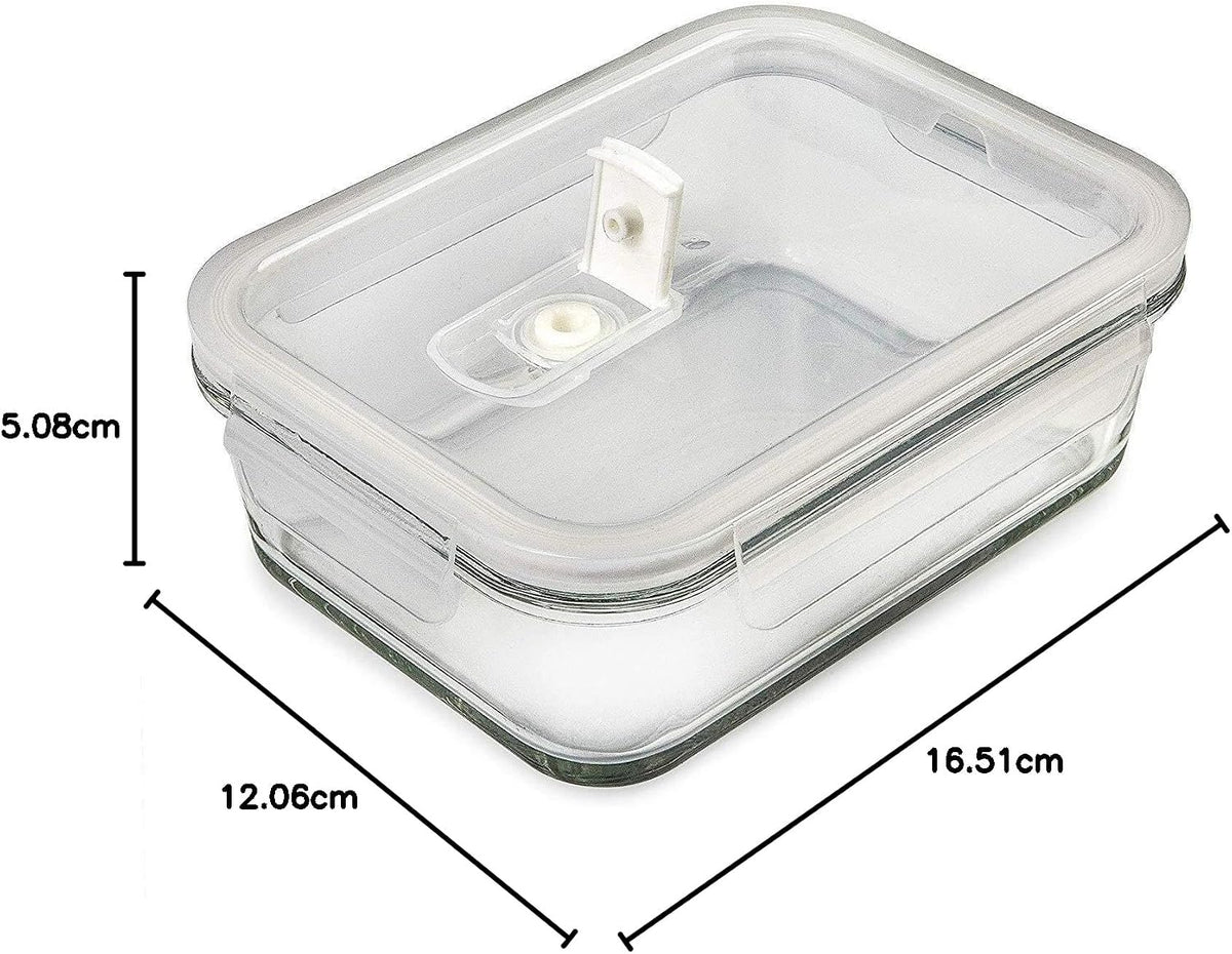 5 Pack 30Oz Glass Containers with Lids - 1 Compartment