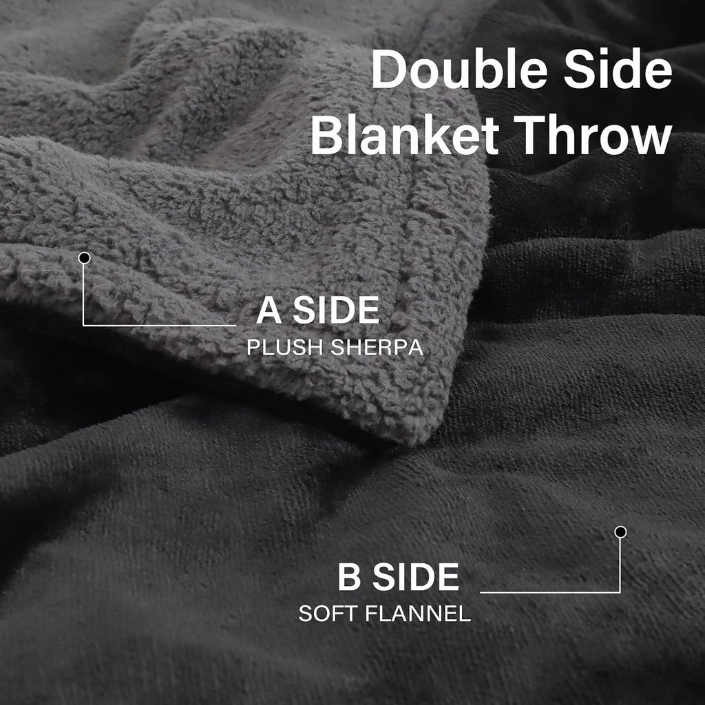 Heated Blanket, Electric Heated Throw 160X130Cm Black, Electric Throw