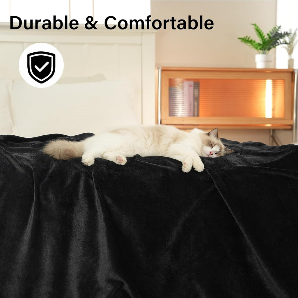 Heated Blanket, Electric Heated Throw 160X130Cm Black, Electric Throw
