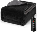 Heated Blanket, Electric Heated Throw 160X130Cm Black, Electric Throw