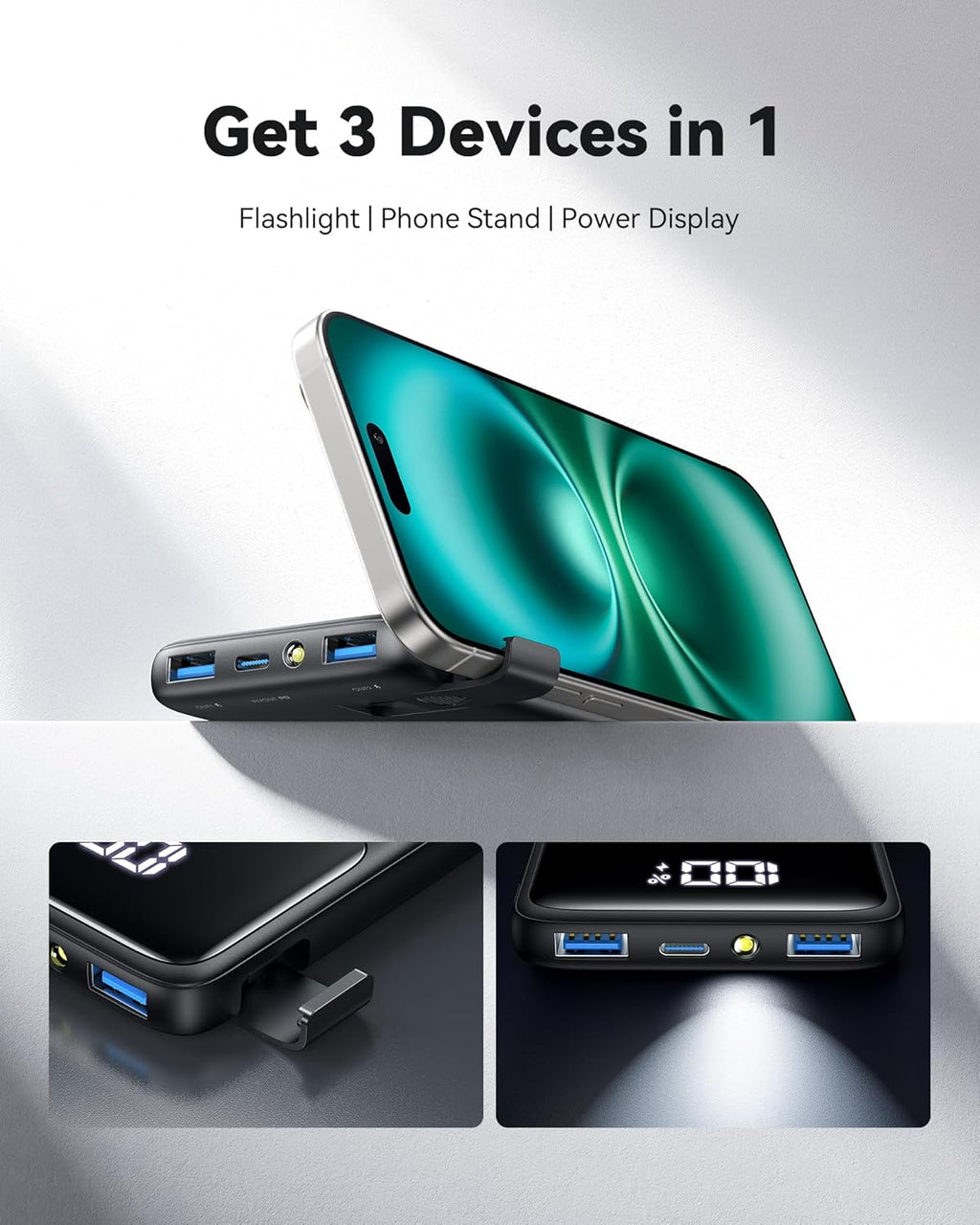 Power Bank, 10000Mah 22.5W PD3.0 QC4.0 Fast Charging Portable Charger