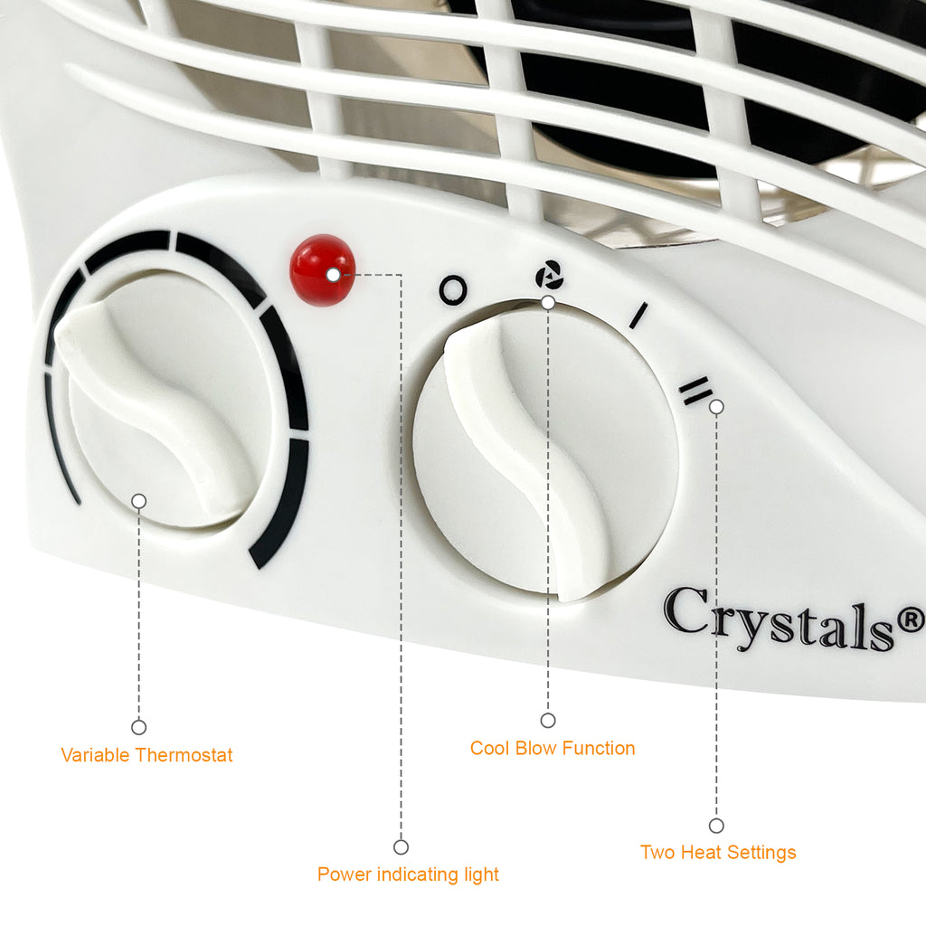 Fan Heater 2KW 2000W Portable Electric Hot Warm Air Upright Overheat Protection