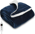 Heated Blanket, Electric Heated Throw 160X130Cm Blue, Electric Throw